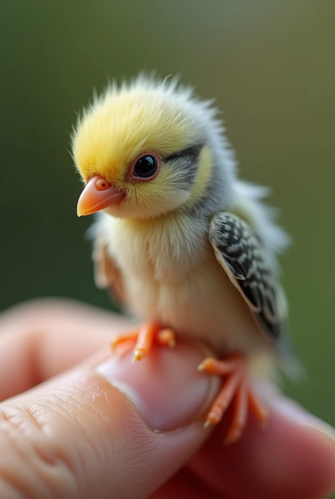 photorrealistic, 8k, Micro Tiny baby [ovelha] perched on a human finger