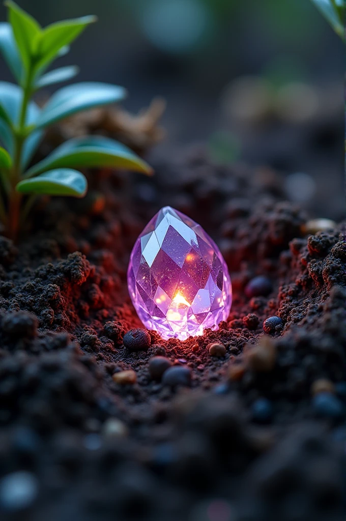 It was a small, glittering gem, nestled in the soil.