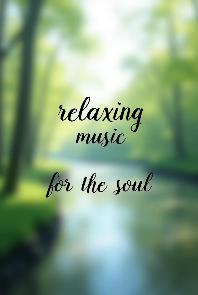 Размытая природа на нем написано relaxing music for the soul