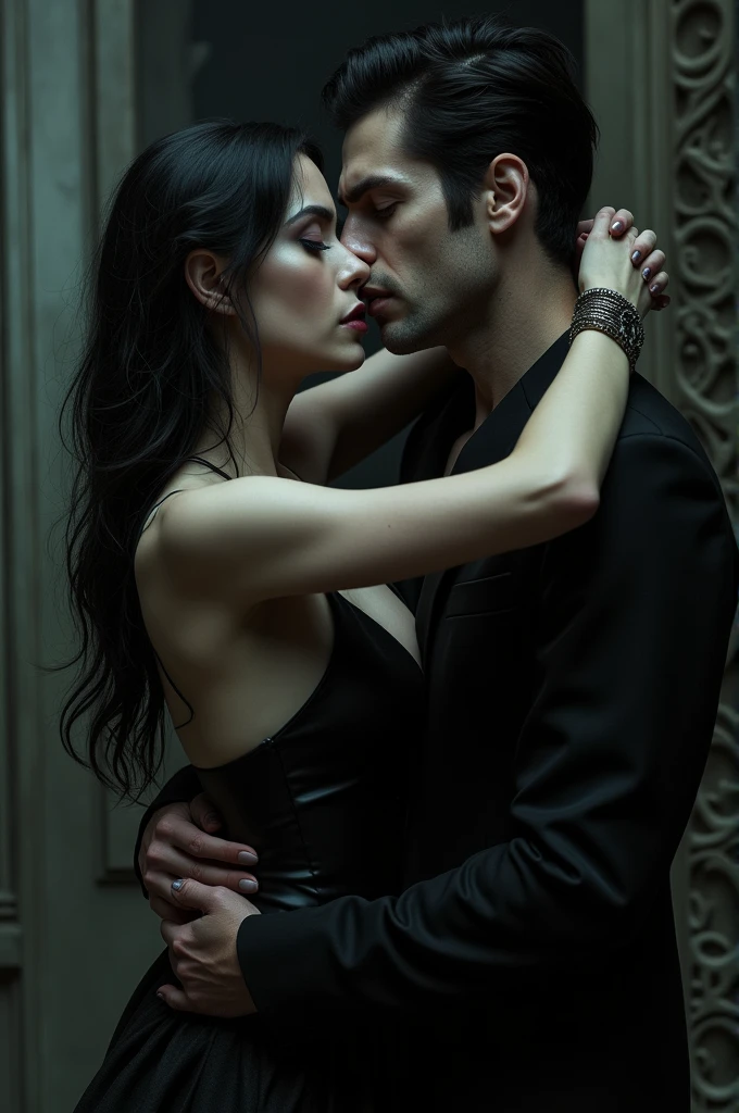 Gothic woman having sex