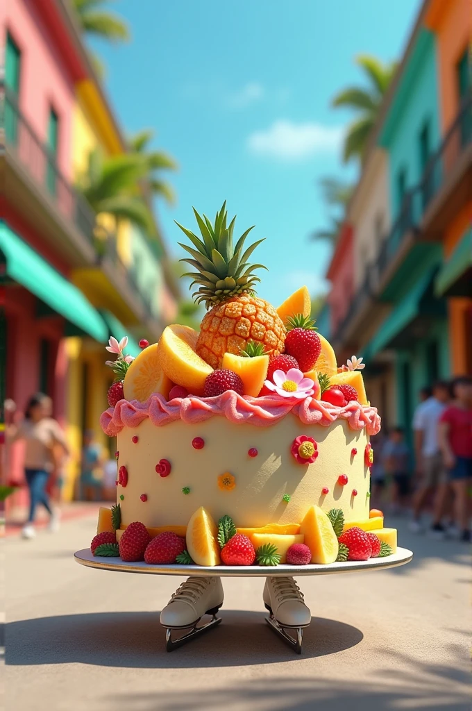 A Cuban cake skating