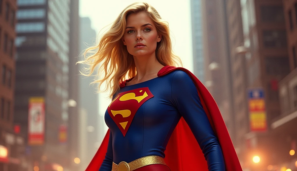 action scene; Helen Slater Supergirl (1984 Supergirl movie Costume)