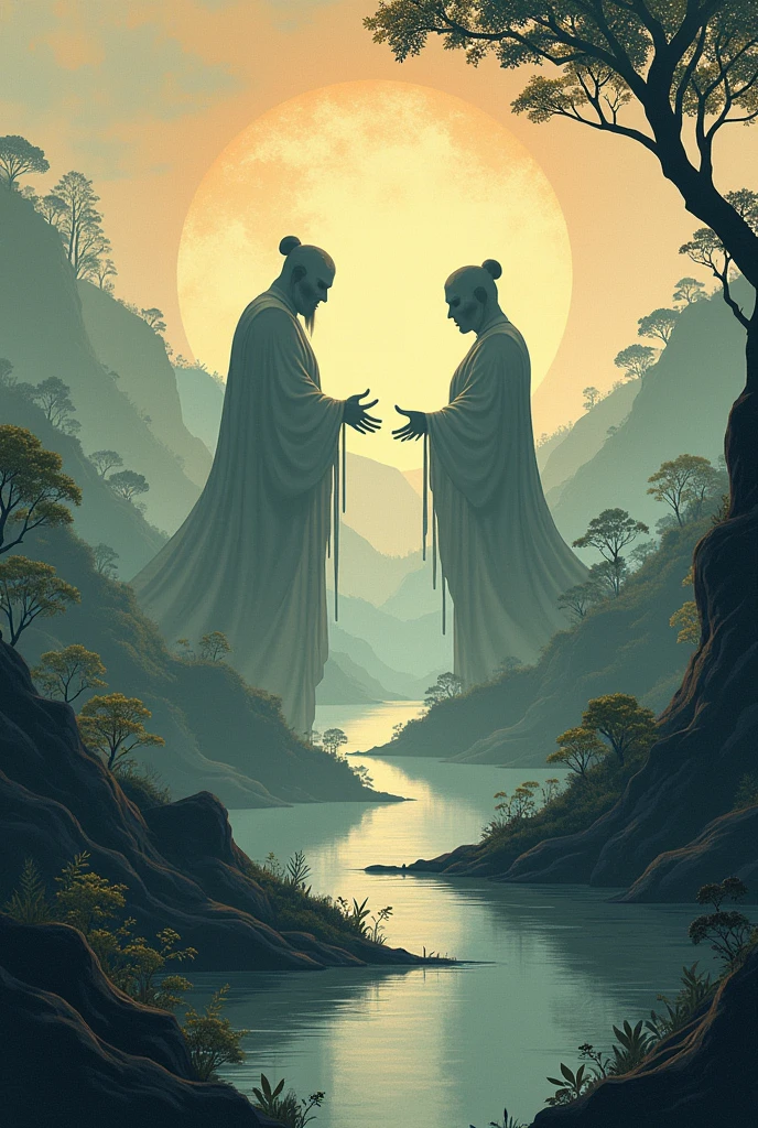 Design an image for a traditional indigenous festival logo with the theme "the feelings of our dead and the knowledge of our elders". The image should reflect respect and cultural connection with ancestors and the wisdom of the elders..  