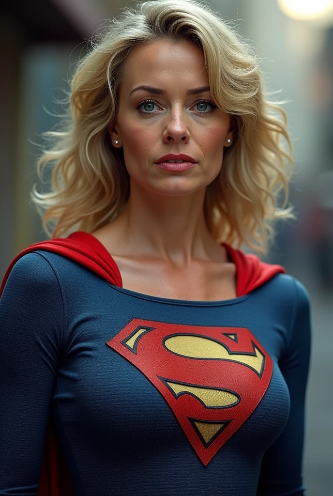 super old Jean Smart Supergirl; HD. Photograph, ((realism)), extremely high quality RAW photograph, ultra detailed photograph, sharp focus, high resolution, (detailed skin:1,3),high quality, film grain, Fujifilm XT3,Highly Detailed, movie, (Cinematic Photo:1.3) of (Realistic:1.3), by John Byrne/Jerry Ordway