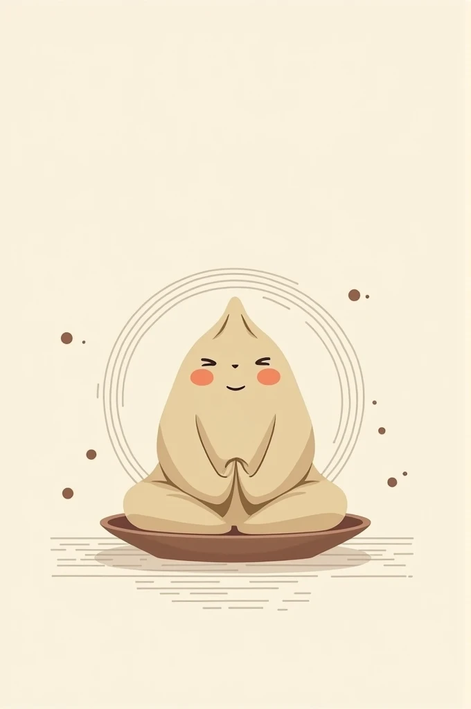Create a logo for a gyoza business featuring a meditating gyoza
