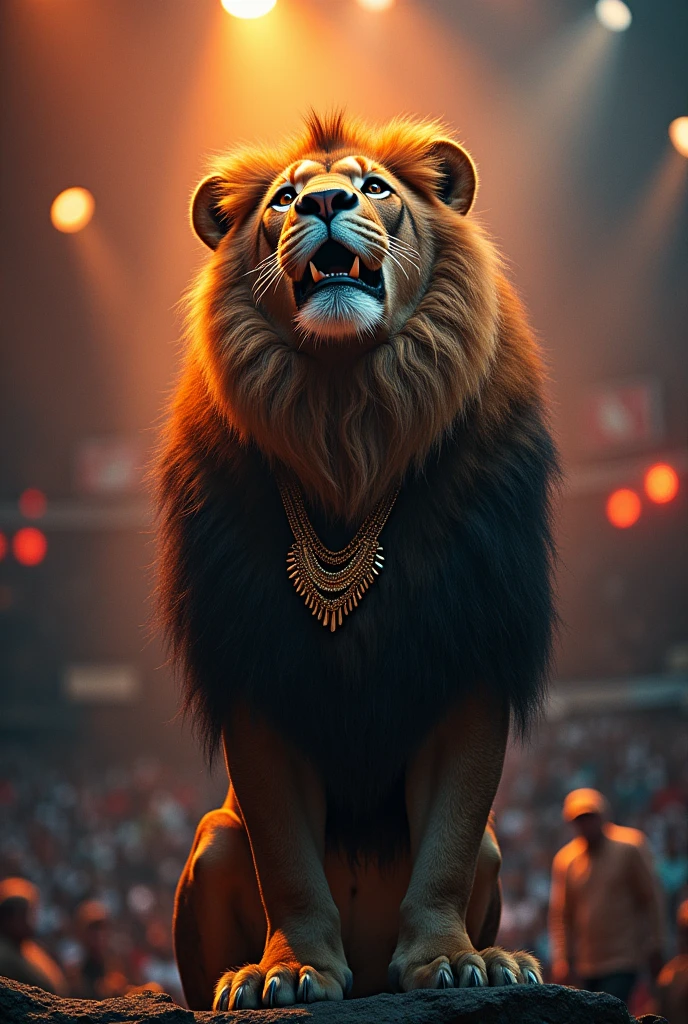 A rapper lion with a title that says mind of his own