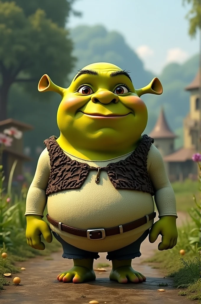 Make a combination of Shrek and a minion 
