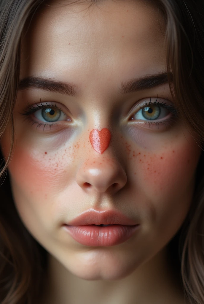 Make a girl with a vagina on her face,make a vagina in the center of the human face, with a vagina face, clitoris, vagina, no mouth, I sign, best qualityer, ultra detali, fine-details, high resolution, Caucasian skin,