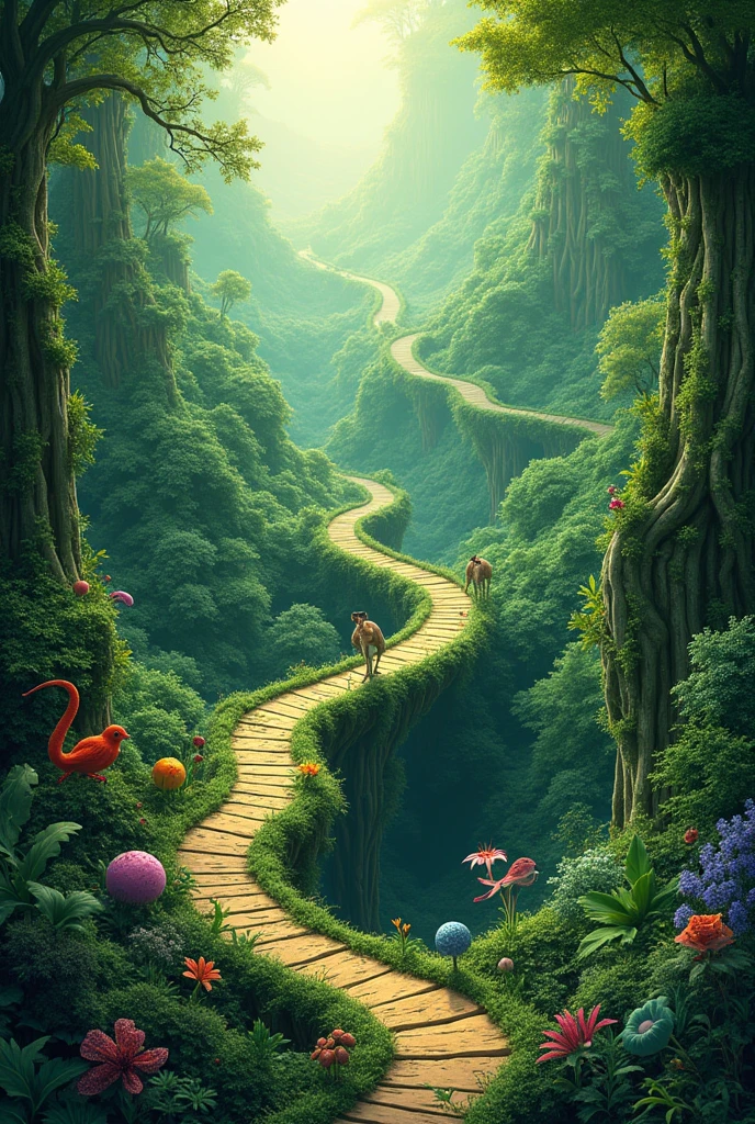 I want a green timeline, with biology theme