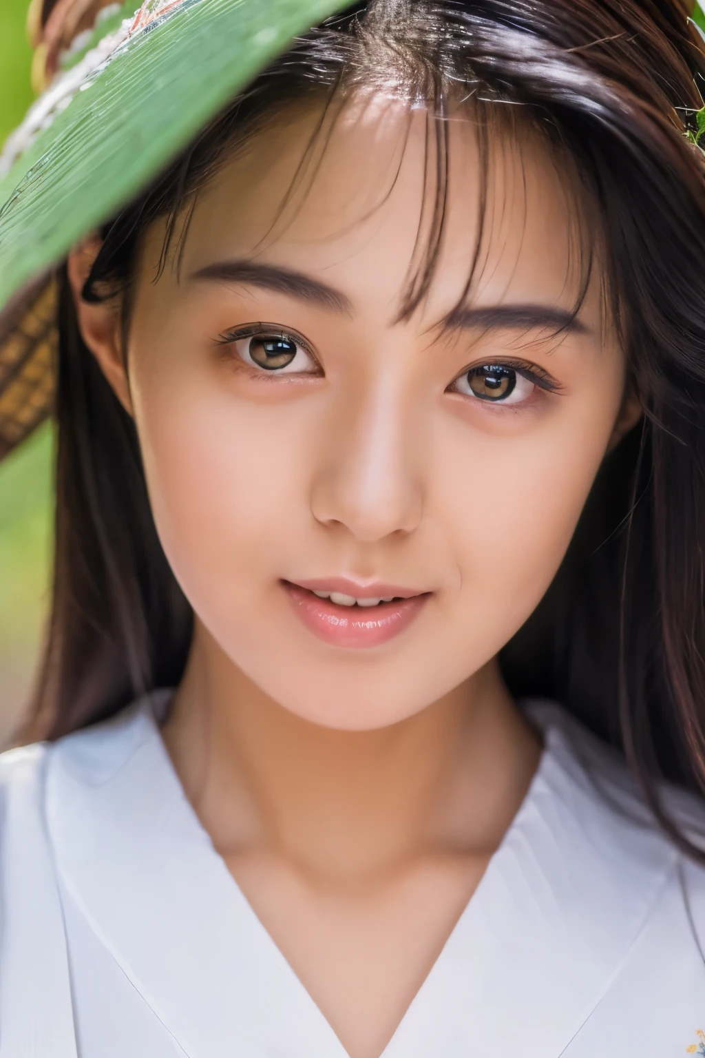 (best quality,highres,ultra-detailed),((portrait)),A beautiful Japanese lady, beautiful detailed eyes, beautiful detailed lips, extremely detailed face, long eyelashes,soft smile, flowing hair, natural lighting, wearing Japanese elegant Kimono,