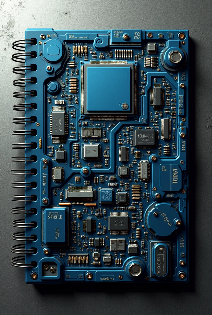 Create a notebook cover with the theme ELECTROELECTRONIC ELEMENTS AND DRIVES