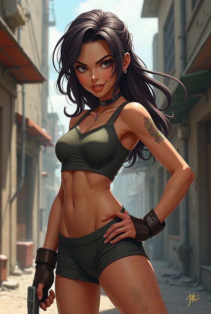 a tough and cute girl