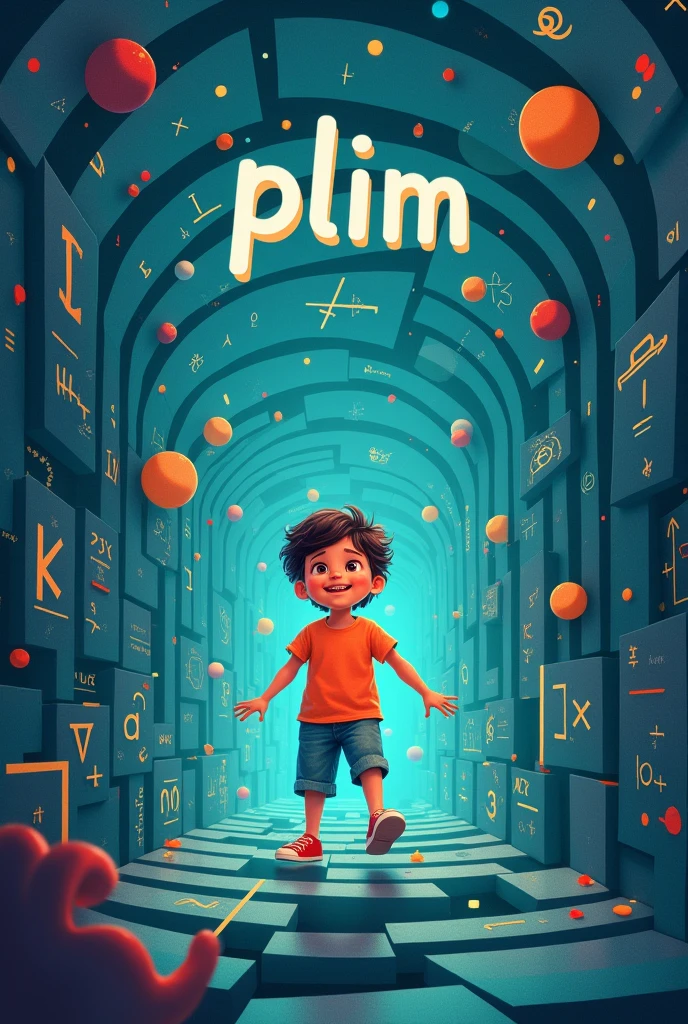  an image,  that it be a  in a mathematical maze that has the phrase PLIM ,