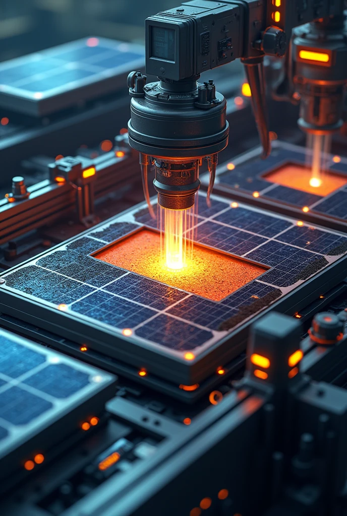 Thermal recycling of solar panels 