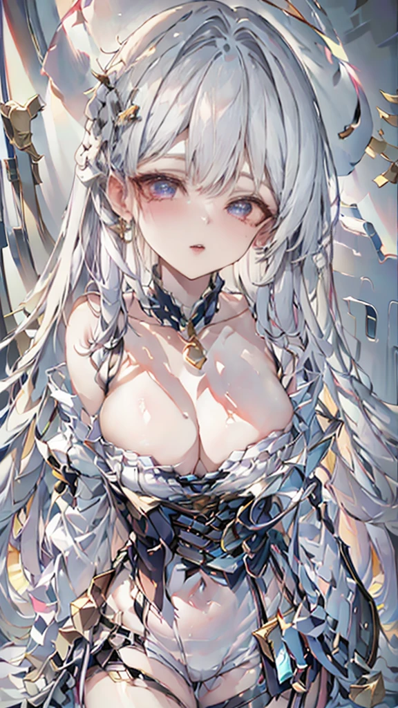 The anime is not a good choice, Hana Hikaru, 1 girl, bee, thick hair, long bangs, 2 white horns, ((large circle lenses)), white beret on head, bandages on the arms, sky blue eyes, grey top and black shorts, black lace-up sneakers, serious and worried look