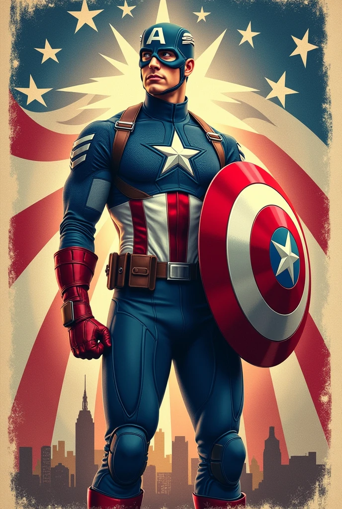 Create a Captain America birthday card