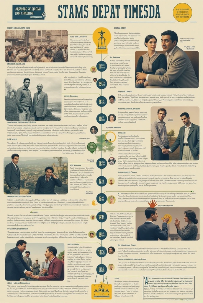 A timeline depicting the creation of the APRA and social movements (something short)