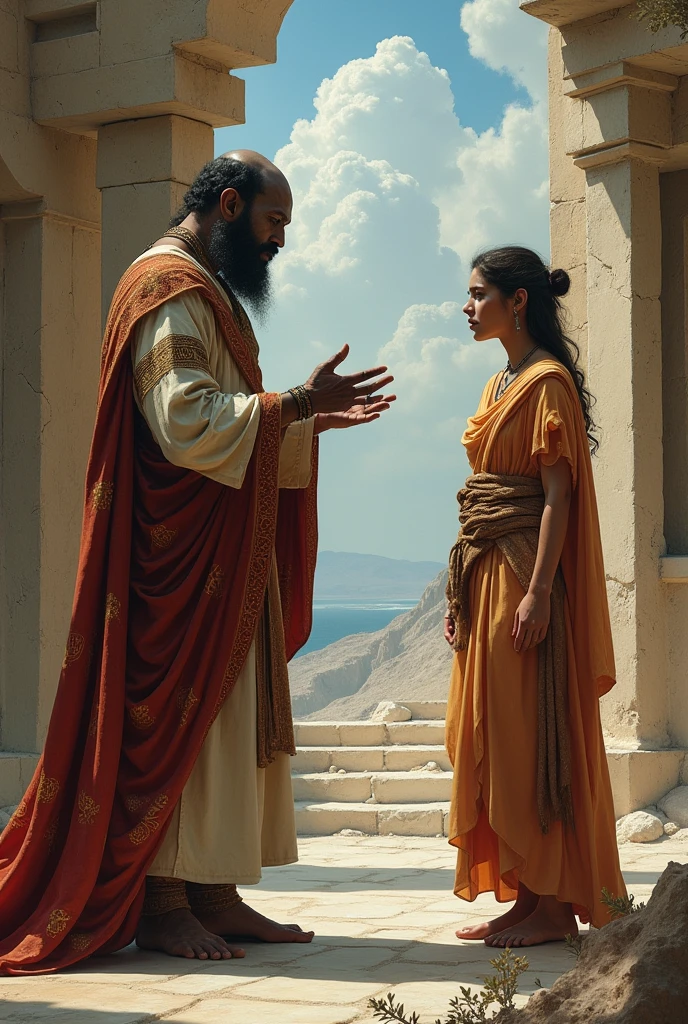 Sirian philosopher wants to engage his disciple but is rejected by Edesia Greek woman