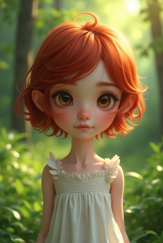 Girl with a black spot on her forehead and the girl is a redhead animated 