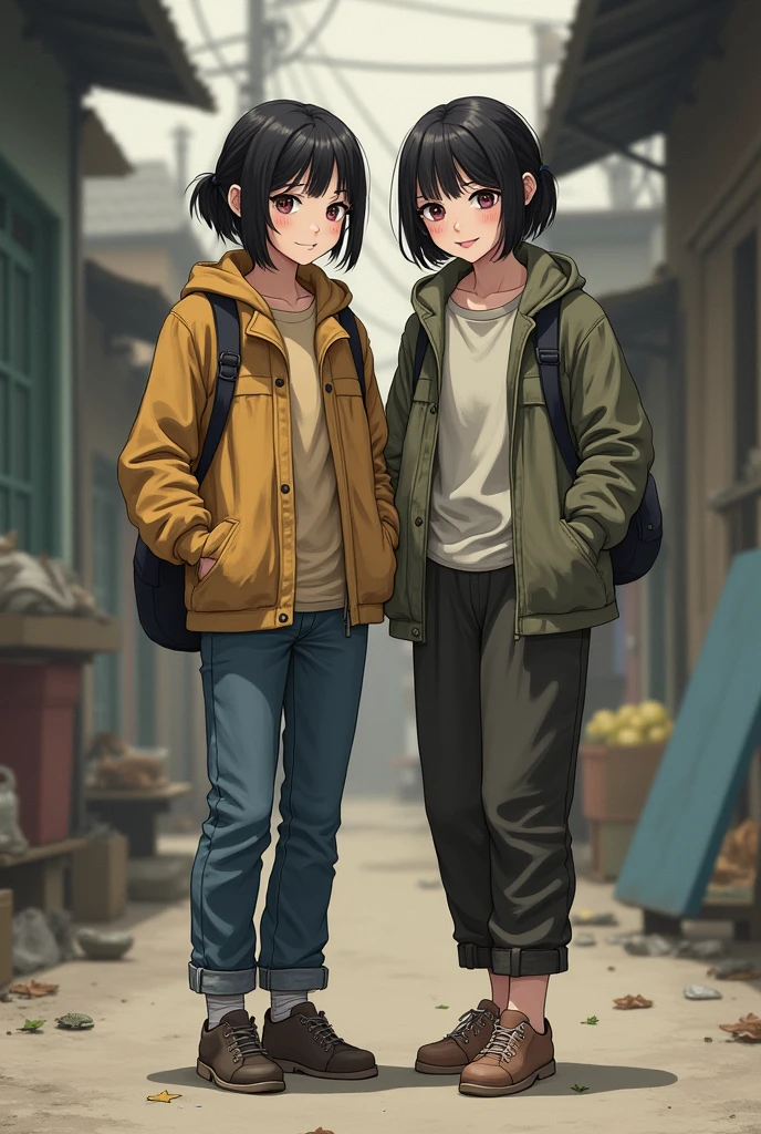2 woman, not very well dressed 