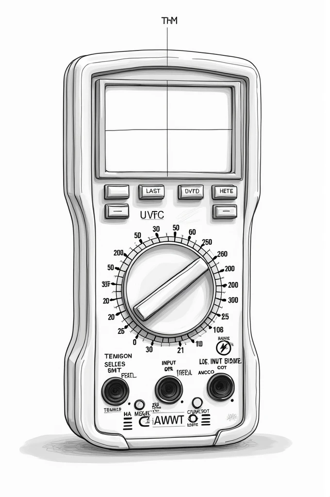 Multimeter technical drawing
