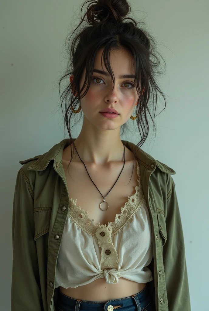 Woman not very well dressed 