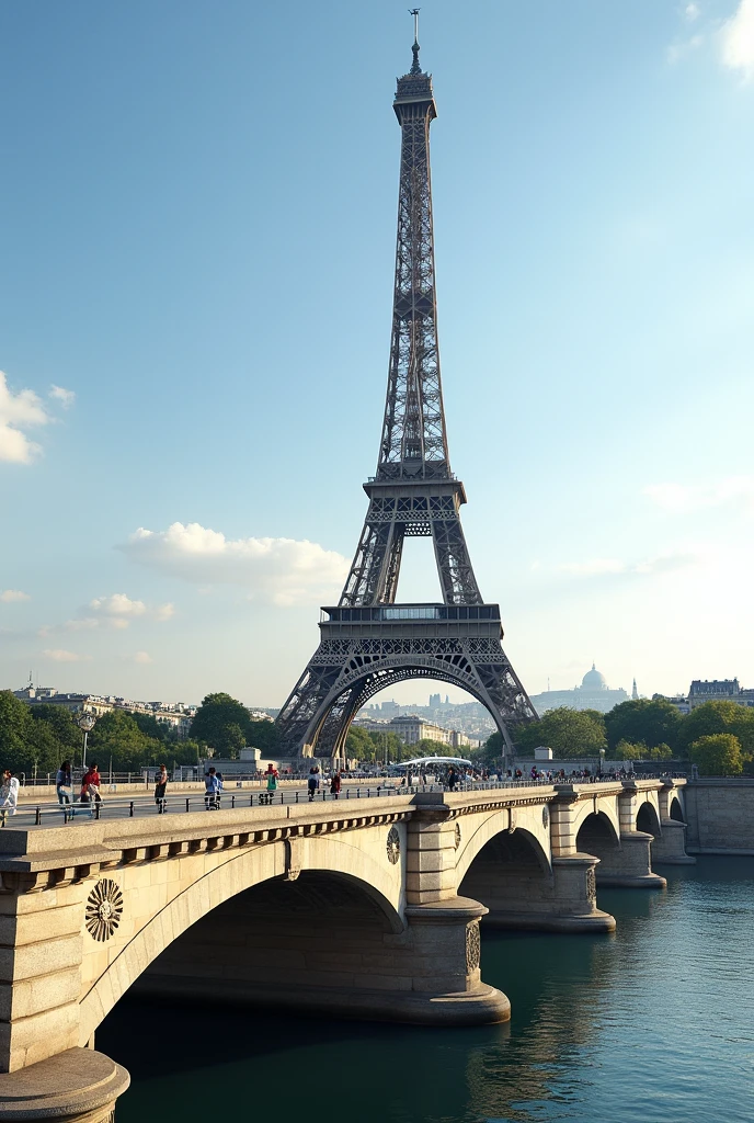 The oldest bridge (new bridge) at the Eiffel Tower