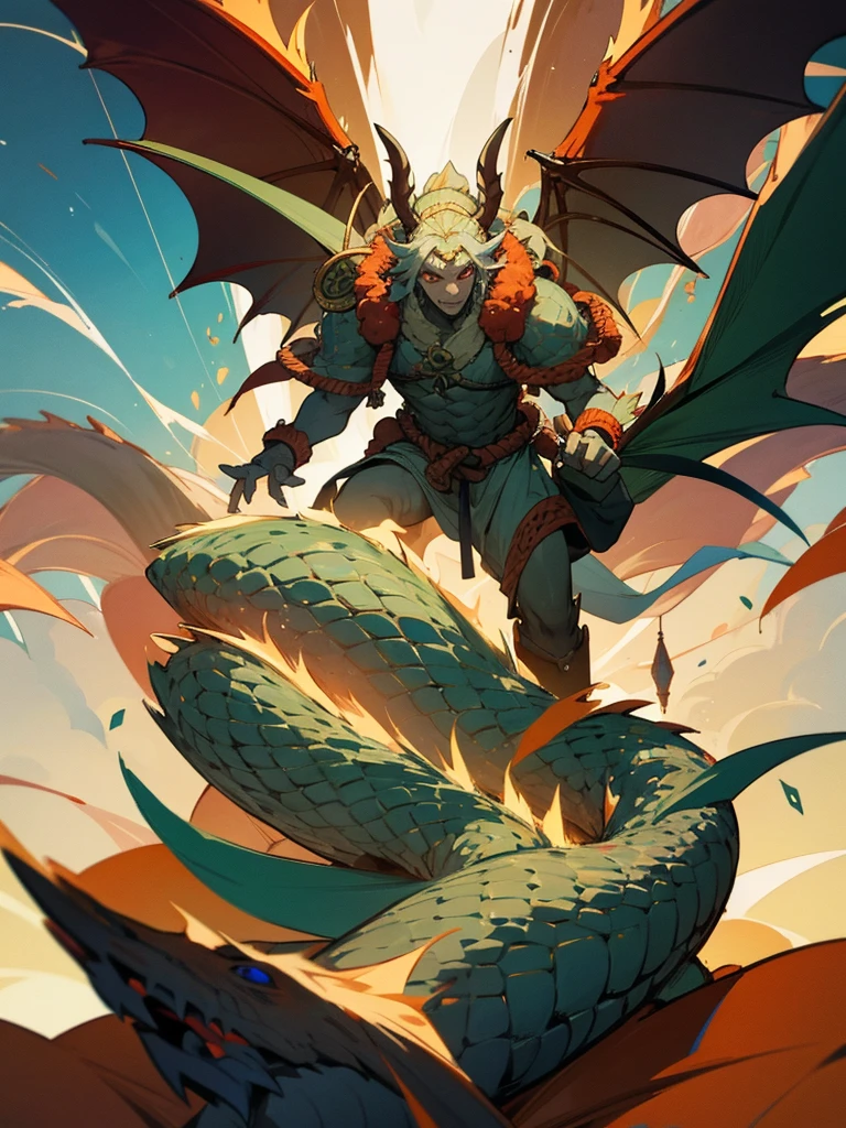 Dragon gods surrounding the world