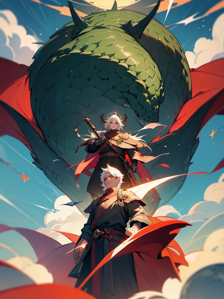 Dragon gods surrounding the world