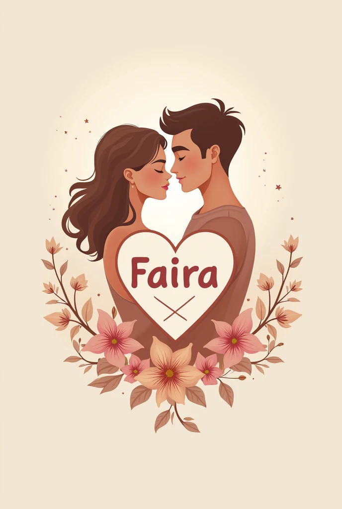 Faira name logo which is a romantic couple name 