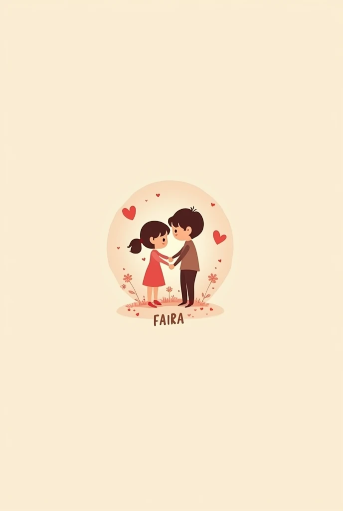 Faira name logo which is a cute couple name 