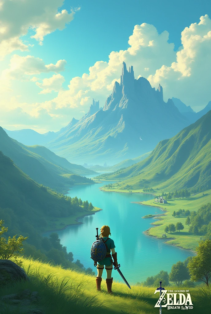 landscape format image, del juego zelda beath of the wild.
