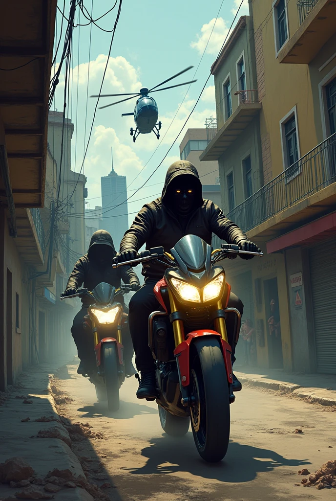 think, favela fund, brazil, São Paulo, 2 thief, police helicopter, Faction, motorbike, banco de money, handgun, mt-07, money