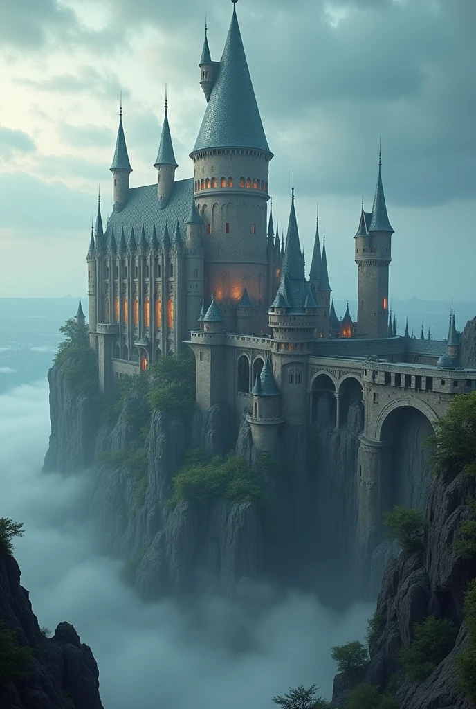 Create a mystical 3D castle with a unique profile tower
