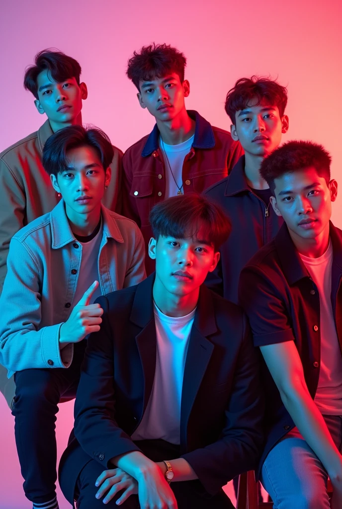 American Pop Band Photos of the 5 Male Members