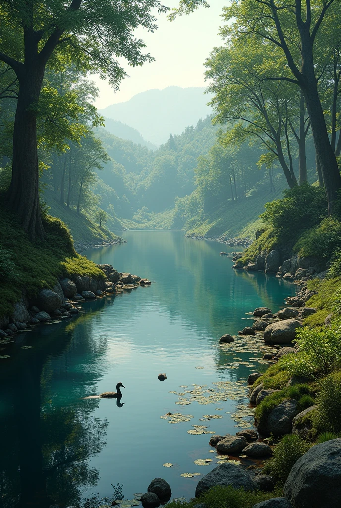 small ancient lake from the 1600s