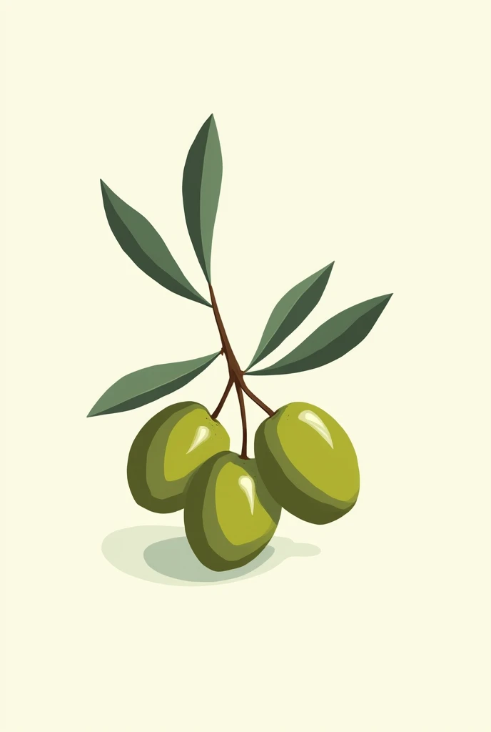 Minimalist simple stroke emphasizes the olives more
