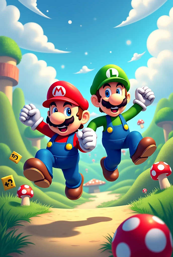 Make a picture of Mario bros