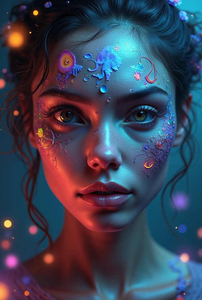 a highly detailed and intricate digital portrait of an elegant and agile healer, surreal psychedelic face, smooth skin, sharp focus, concept art, art station, illustration, LSD, vivid colors, masterpiece, 8k, ultra-detailed, realistic, photorealistic