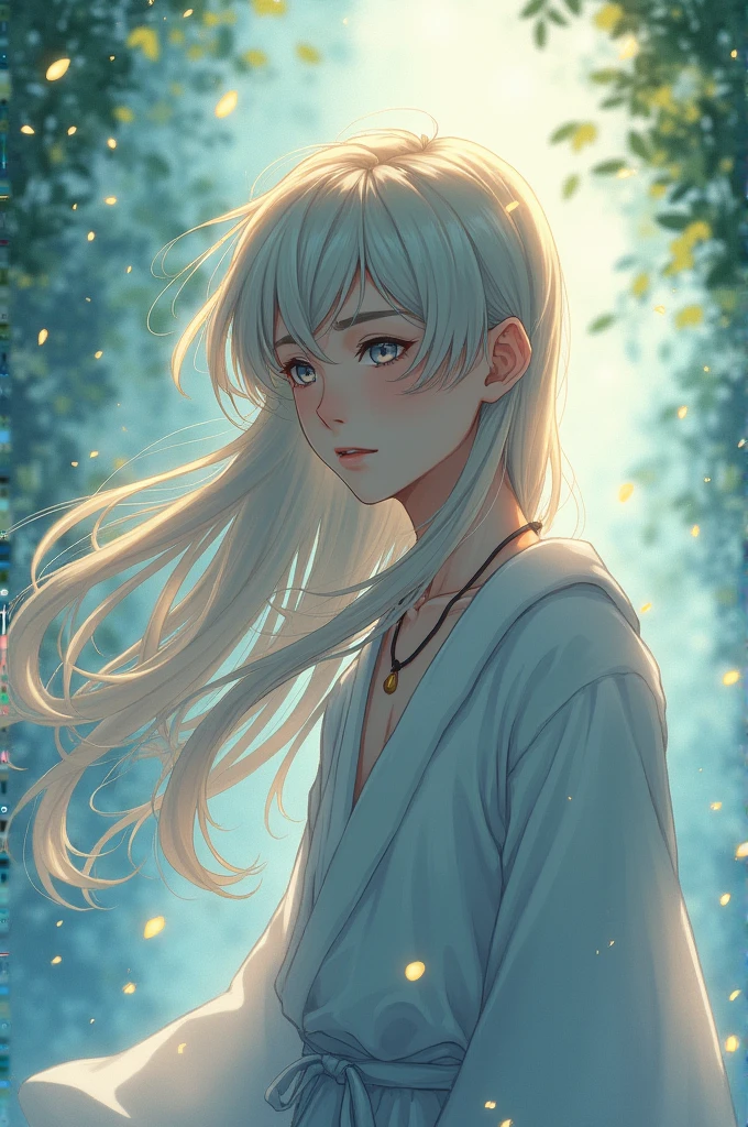 Long hair boy anime
