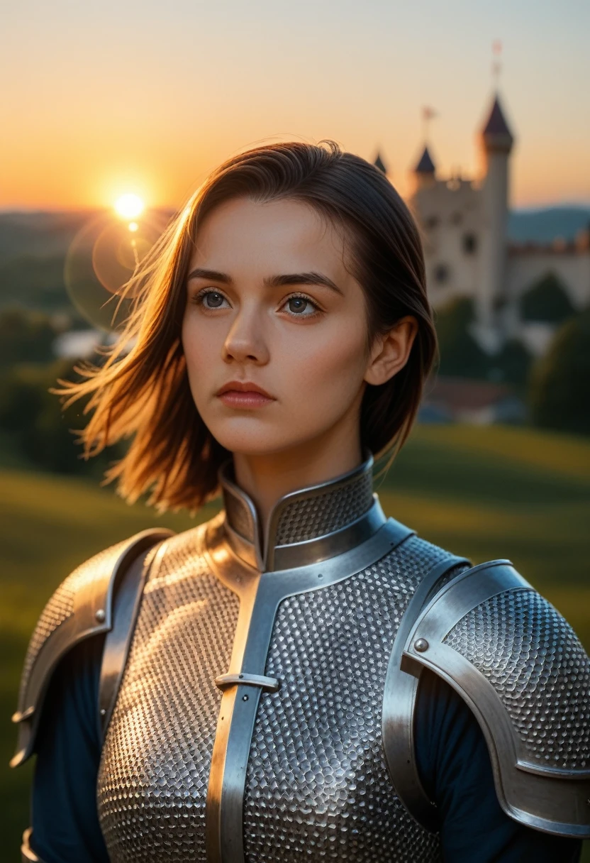 (masterpiece), (extremely intricate:1.3), (realistic), picture of a woman fightinga dragon, the most beautiful in the world, (medieval armor), metal reflections, upper body, outdoors, intense sunlight, far away castle, professional photograph of a stunning woman detailed, sharp focus, dramatic, award winning, cinematic lighting, octane render unreal engine, volumetrics dtx, (film grain, blurry background, blurry foreground, bokeh, depth of field, sunset, motion blur:1.3), chainmail