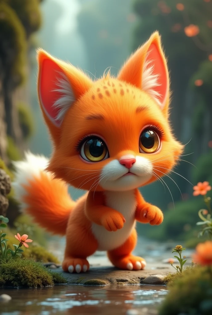 Spawns a small red-furred Neko