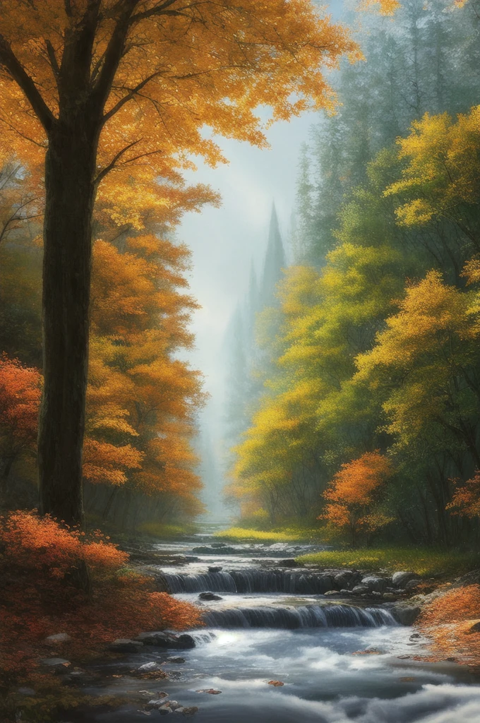 autumn, masterpiece, best quality, high quality,extremely detailed CG unity 8k wallpaper, An enchanting and dreamy scene of a fantasy forest, with towering trees, glowing mushrooms, and hidden fairy glens, creating a sense of mystique and enchantment, artstation, digital illustration, intricate, trending, pastel colors, oil paiting, award winning photography, Bokeh, Depth of Field, HDR, bloom, Chromatic Aberration ,Photorealistic,extremely detailed, trending on artstation, trending on CGsociety, Intricate, High Detail, dramatic, art by midjourney