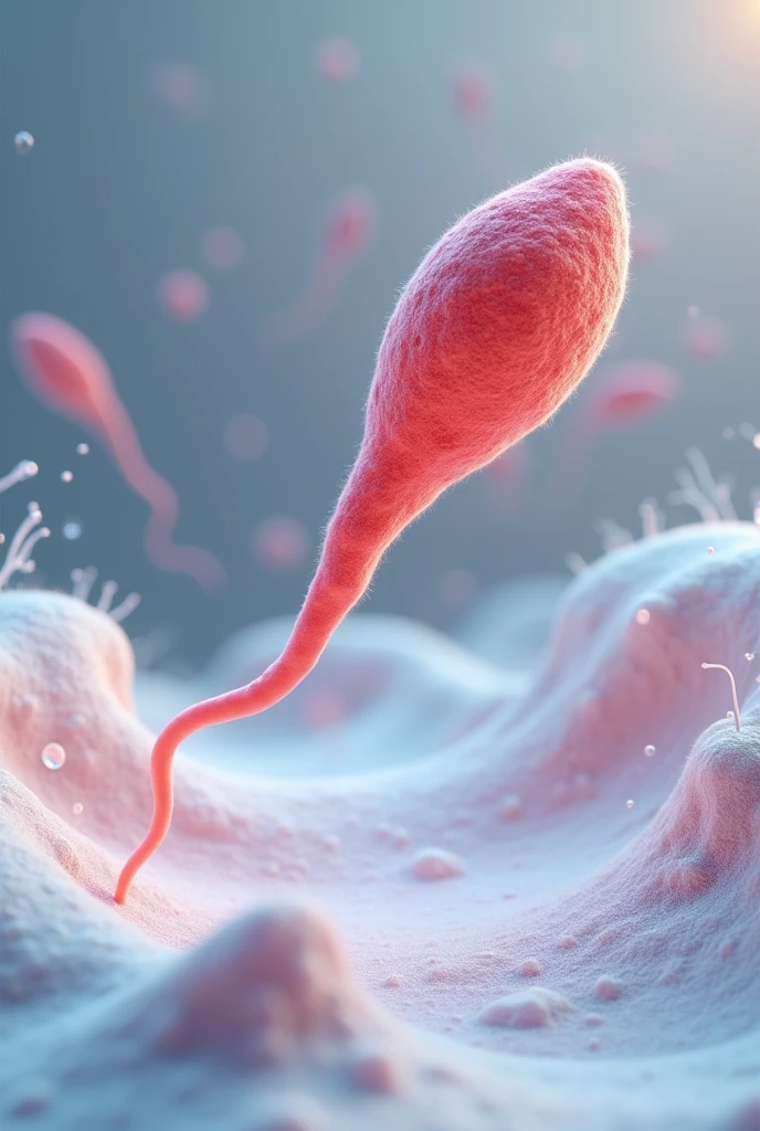 create a 3D image of a sperm cell