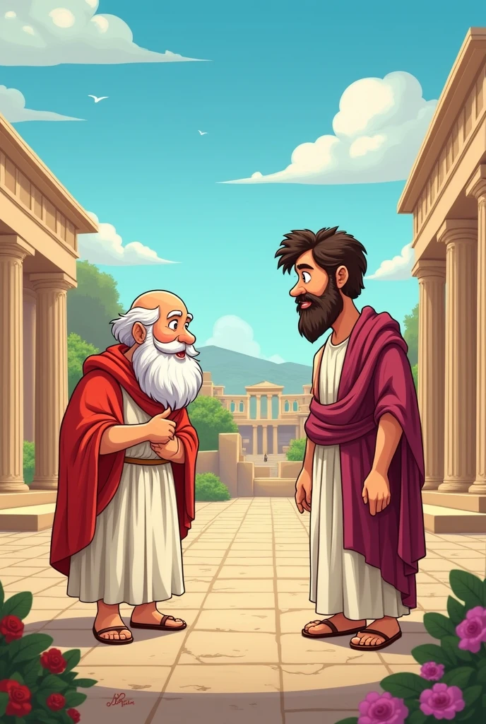 Create a matching game about Socrates and the Sophists for young children