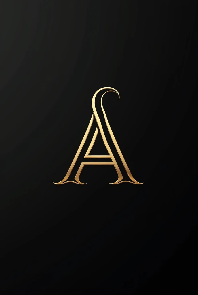 A logo for a modern perfume, home aromatizers, and scented candles brand. The brand name is "Altezza". The logo is a sleek, metallic "A" with a curved line above it. The "A" is gold and the curved line is silver. The logo has a modern, sophisticated design and conveys a sense of high quality and refined taste. The "A" can be used as a standalone symbol and immediately evokes the brand "Altezza", even without the brand name being mentioned.