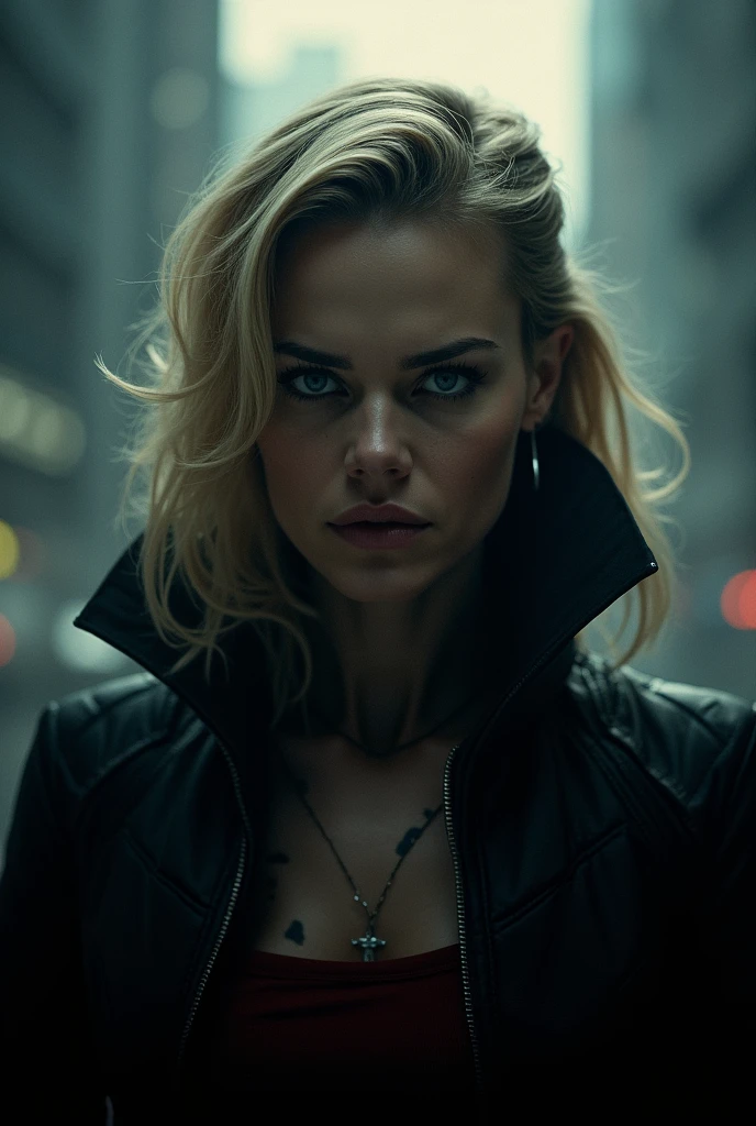 Charlize Theron serious and evil look em 2024 Supergirl