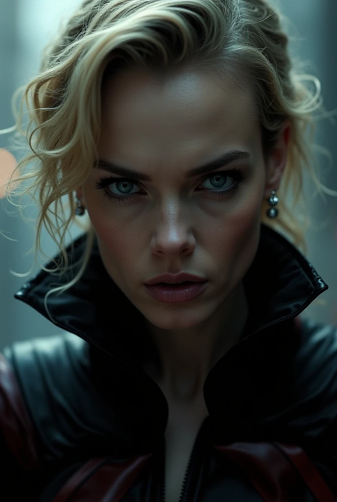 Charlize Theron serious and evil look em 2024 Supergirl