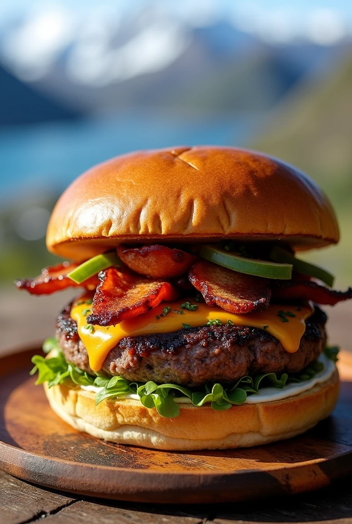 create a burger written USHUAIA