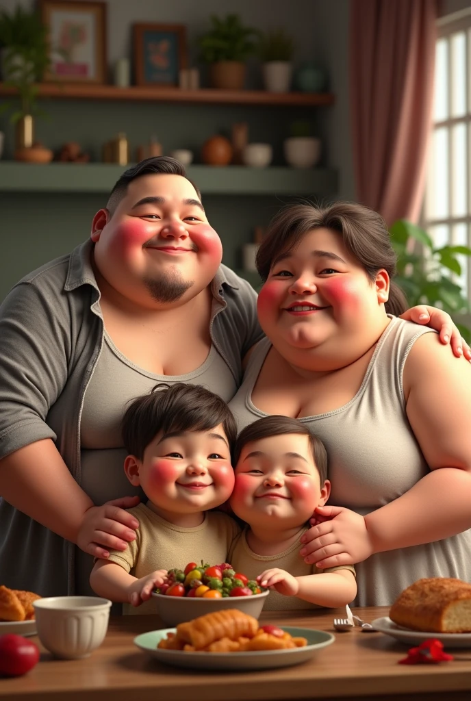 Fat family of 4